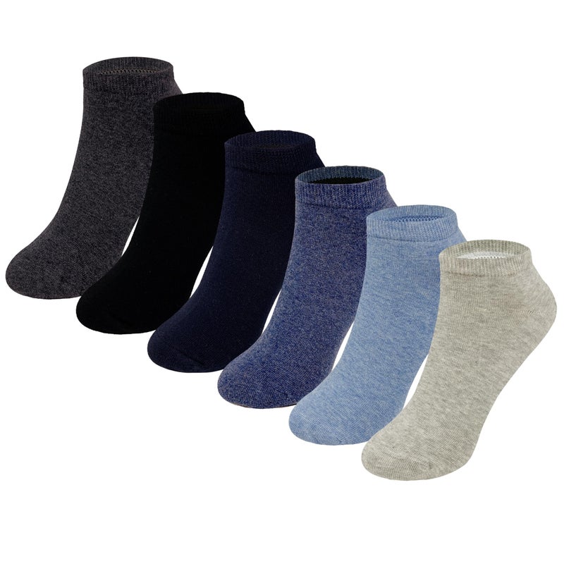 MAGIARTE Womens Ankle Socks Soft Pure Cotton Low Cut Athletic Casual Mutil Color No Show Socks for Women 6-Pack (color#01M) - Image 1